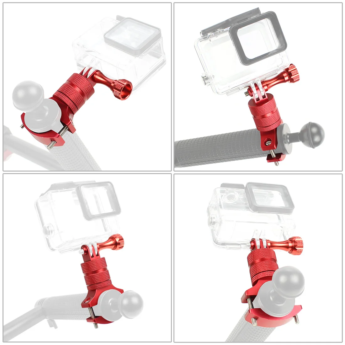 Bike Bicycle Camera Holder 360 Swivel Cycling Motorcycle Handlebar Stand Mount Clamp Metal for MTB for Gopro Action Camera Phone