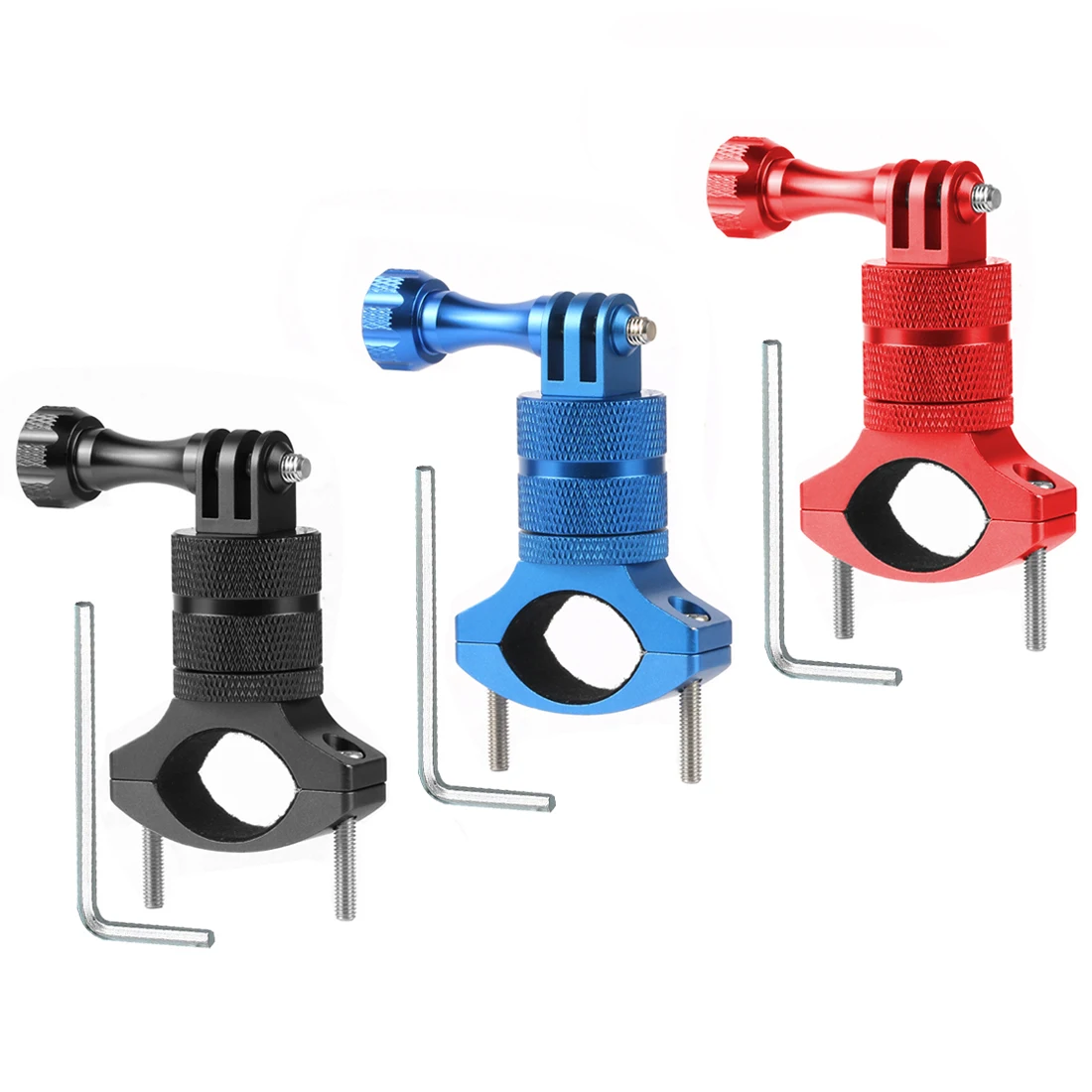 Bike Bicycle Camera Holder 360 Swivel Cycling Motorcycle Handlebar Stand Mount Clamp Metal for MTB for Gopro Action Camera Phone