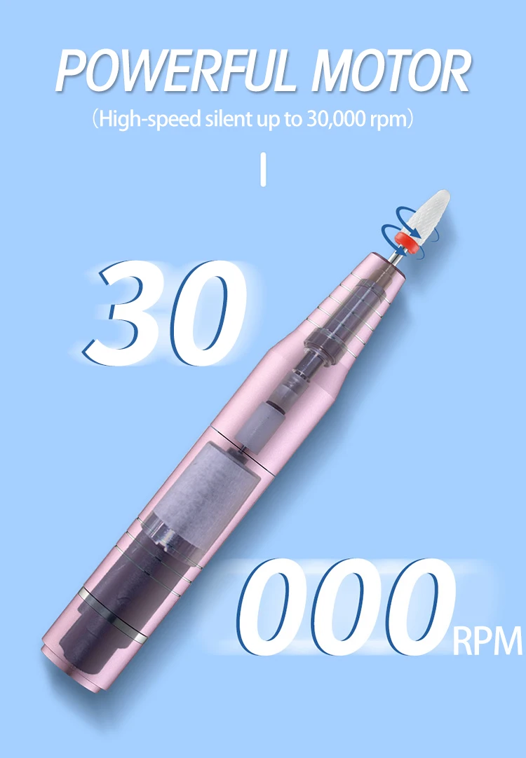 35000RPM Nail Drill Machine Portable Rechargeable Electric Nail File With HD LCD Display Professional Nail Polisher For Manicure
