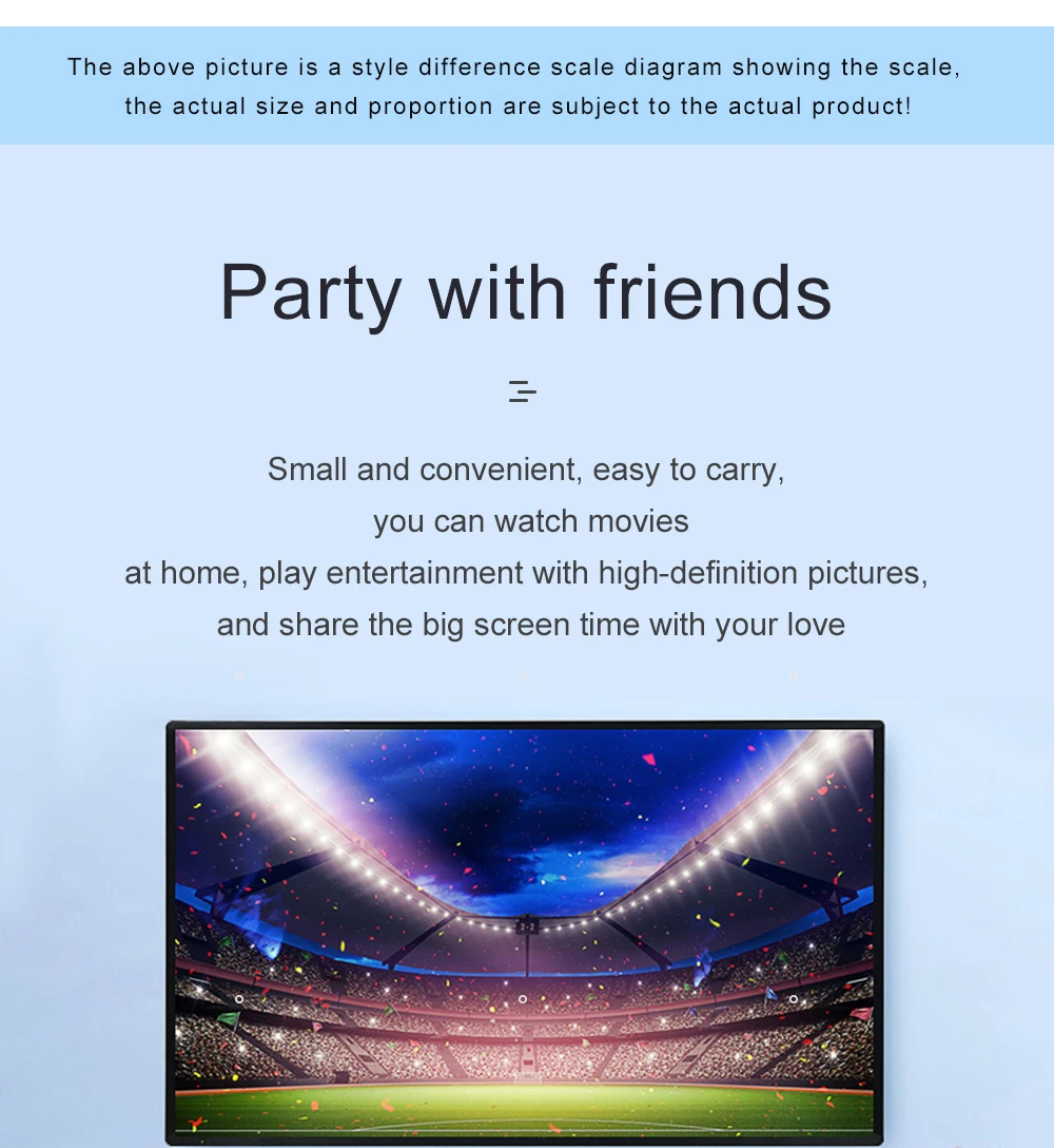 MIXITO Black Edge With Hole 16:9Gray Anti-light Projection Screen 30-133 Inch Outdoor Household Office Portable Projector Screen