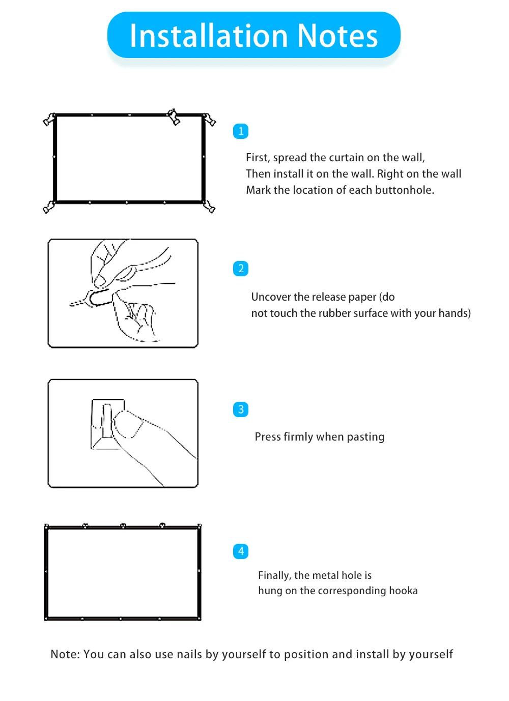 MIXITO Black Edge With Hole 16:9Gray Anti-light Projection Screen 30-133 Inch Outdoor Household Office Portable Projector Screen