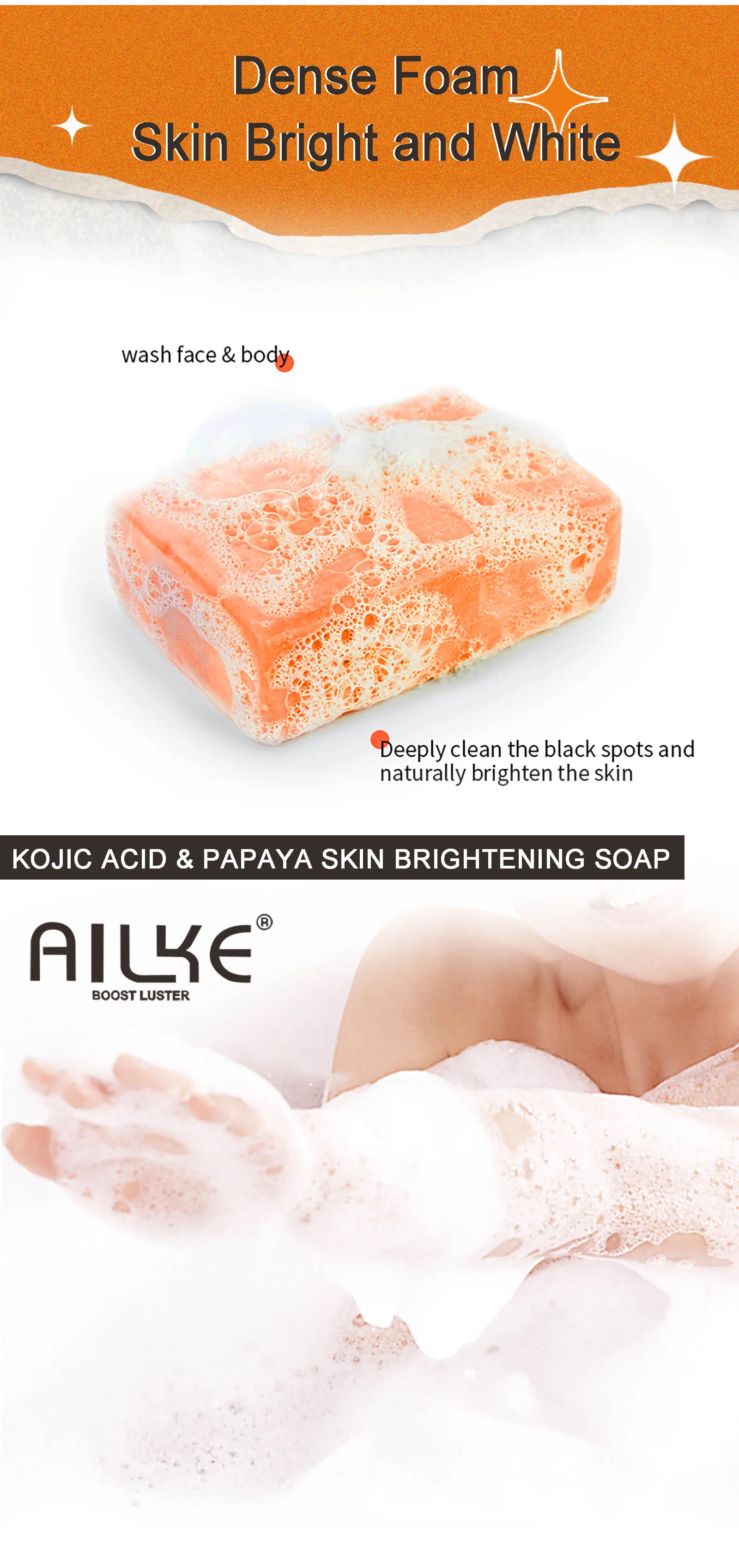 AILKE Multi Vitamin Whitening Body Lotion With Vitamins A,E,B3,B5, Increase Skin Radiance, Even Skin Tone, Moisturizer Cream