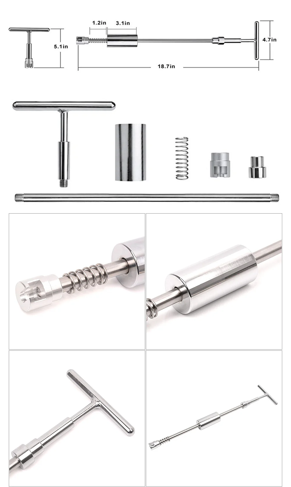 Garage Tool Car Dent Removal Repair Kit Slide Reverse Hammer 18+ Suction Cup Auto Body Paintless Dent Puller Extractor Tool