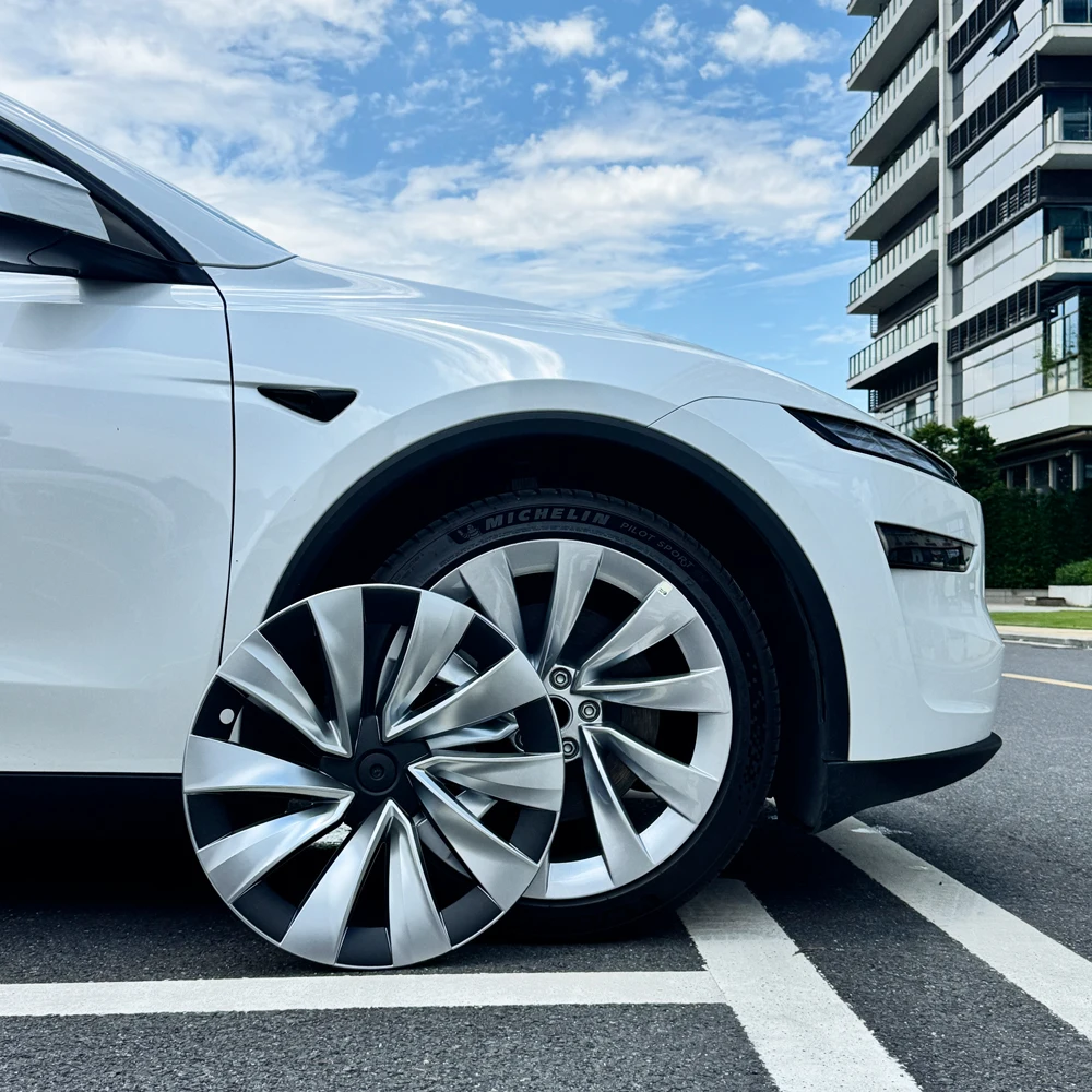 4PCS Wheel Cover 20 Inch for Tesla 2025 Model Y Juniper Performance Replacement Helix 2.0 Automobile HubCap Full Rim Accessories