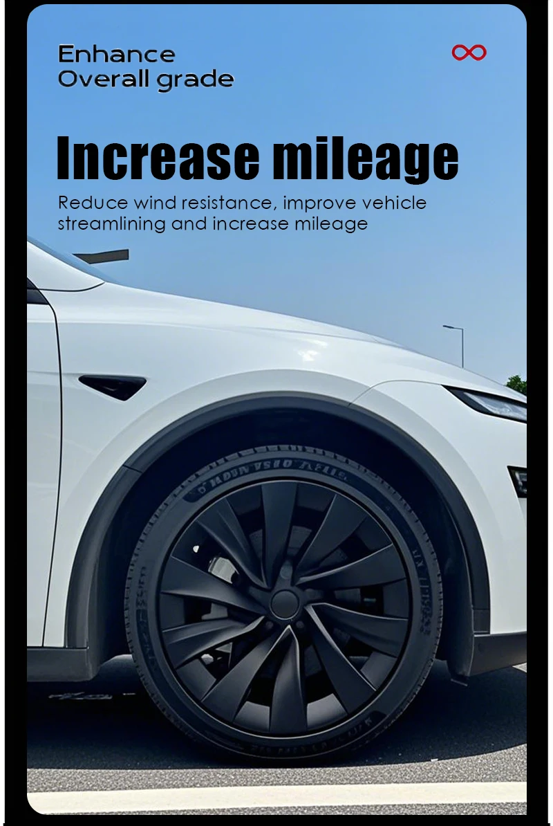 4PCS Wheel Cover 20 Inch for Tesla 2025 Model Y Juniper Performance Replacement Helix 2.0 Automobile HubCap Full Rim Accessories