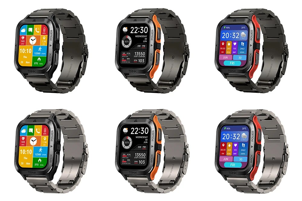 22MM Strap for KOSPET TANK T3 Ultra TANK M3 Ultra TANK T3 TANK M3 TANK T2 Smart Watch Metal Strap Wrist Stainless Steel Bracelet