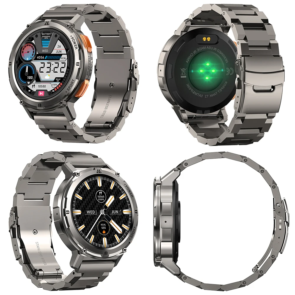 22MM Strap for KOSPET TANK T3 Ultra TANK M3 Ultra TANK T3 TANK M3 TANK T2 Smart Watch Metal Strap Wrist Stainless Steel Bracelet