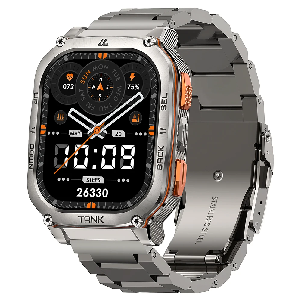 22MM Strap for KOSPET TANK T3 Ultra TANK M3 Ultra TANK T3 TANK M3 TANK T2 Smart Watch Metal Strap Wrist Stainless Steel Bracelet