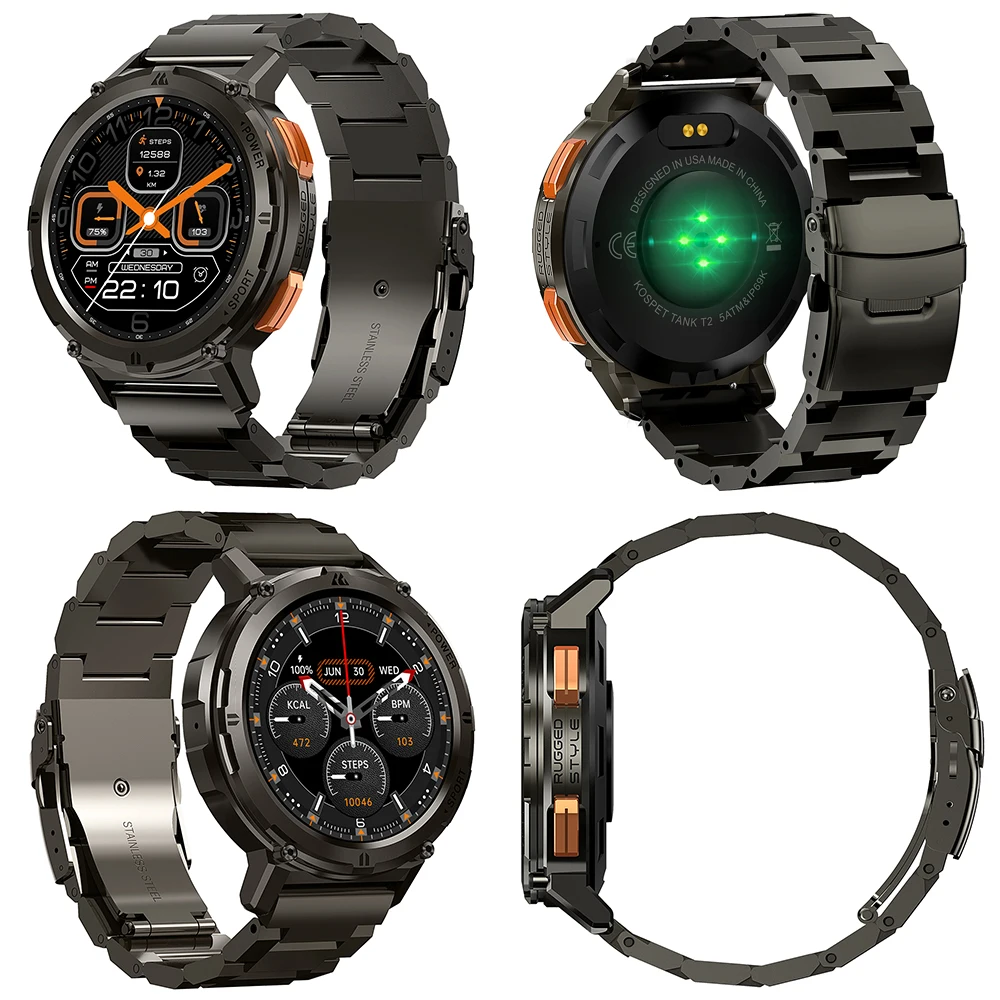 22MM Strap for KOSPET TANK T3 Ultra TANK M3 Ultra TANK T3 TANK M3 TANK T2 Smart Watch Metal Strap Wrist Stainless Steel Bracelet