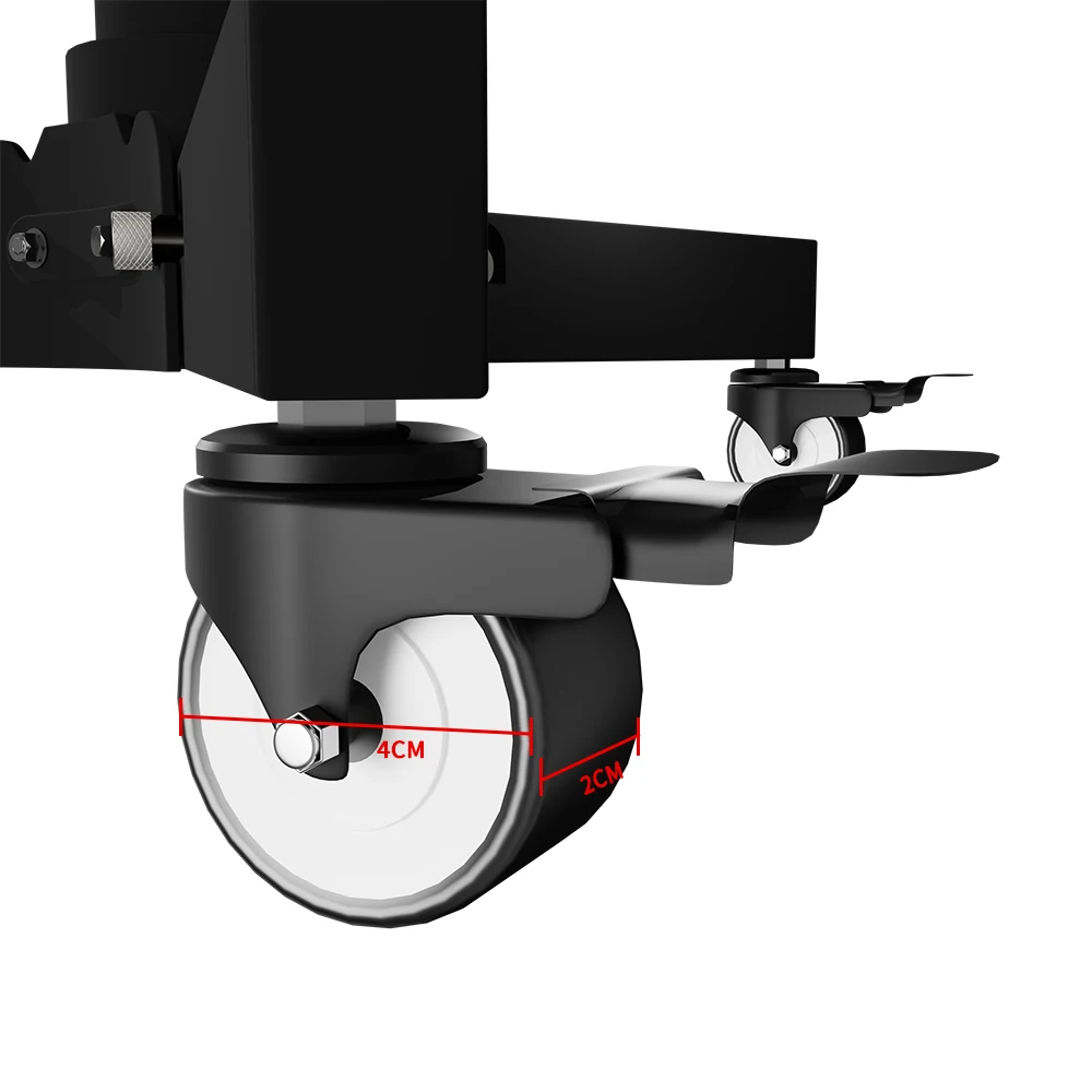 22cm 76cm 183cm Metal Floor Light Stand Photography Fill Lighting Stand With 3pcs Casters Wheel Dual-use Background Light Stand