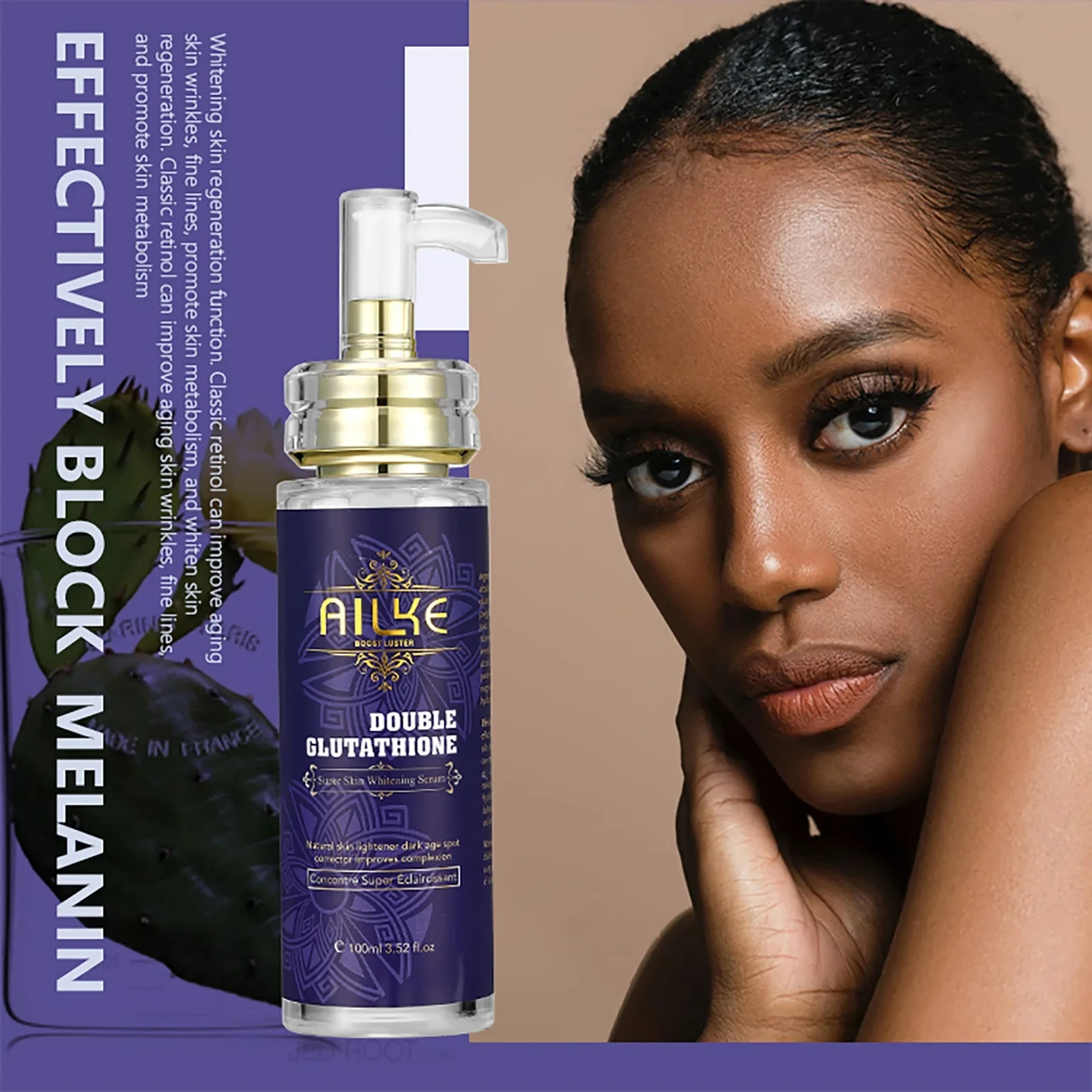 AILKE Double Glutathione Whitening Kit for Women, Hydration, Anti Dark Spots, Freckles, Hyperpigmentation, Even Skin Tone Set