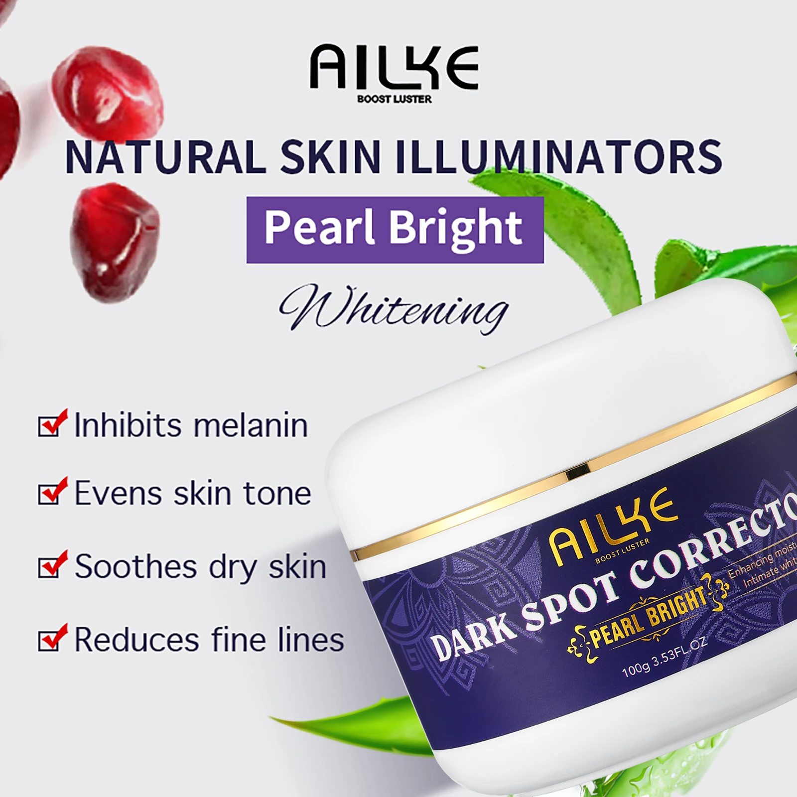 AILKE Double Glutathione Whitening Kit for Women, Hydration, Anti Dark Spots, Freckles, Hyperpigmentation, Even Skin Tone Set