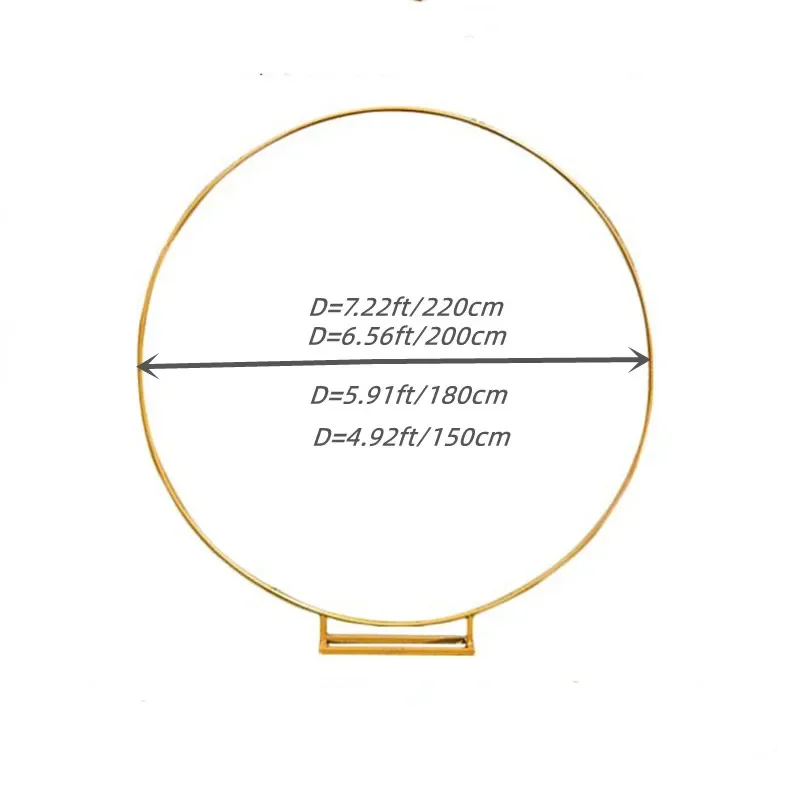 Metal Circle Stand Wedding Arche Round Balloon Arch Flower Gold Background Arch DIY Frame Birthday Party Baby Shower Decorati