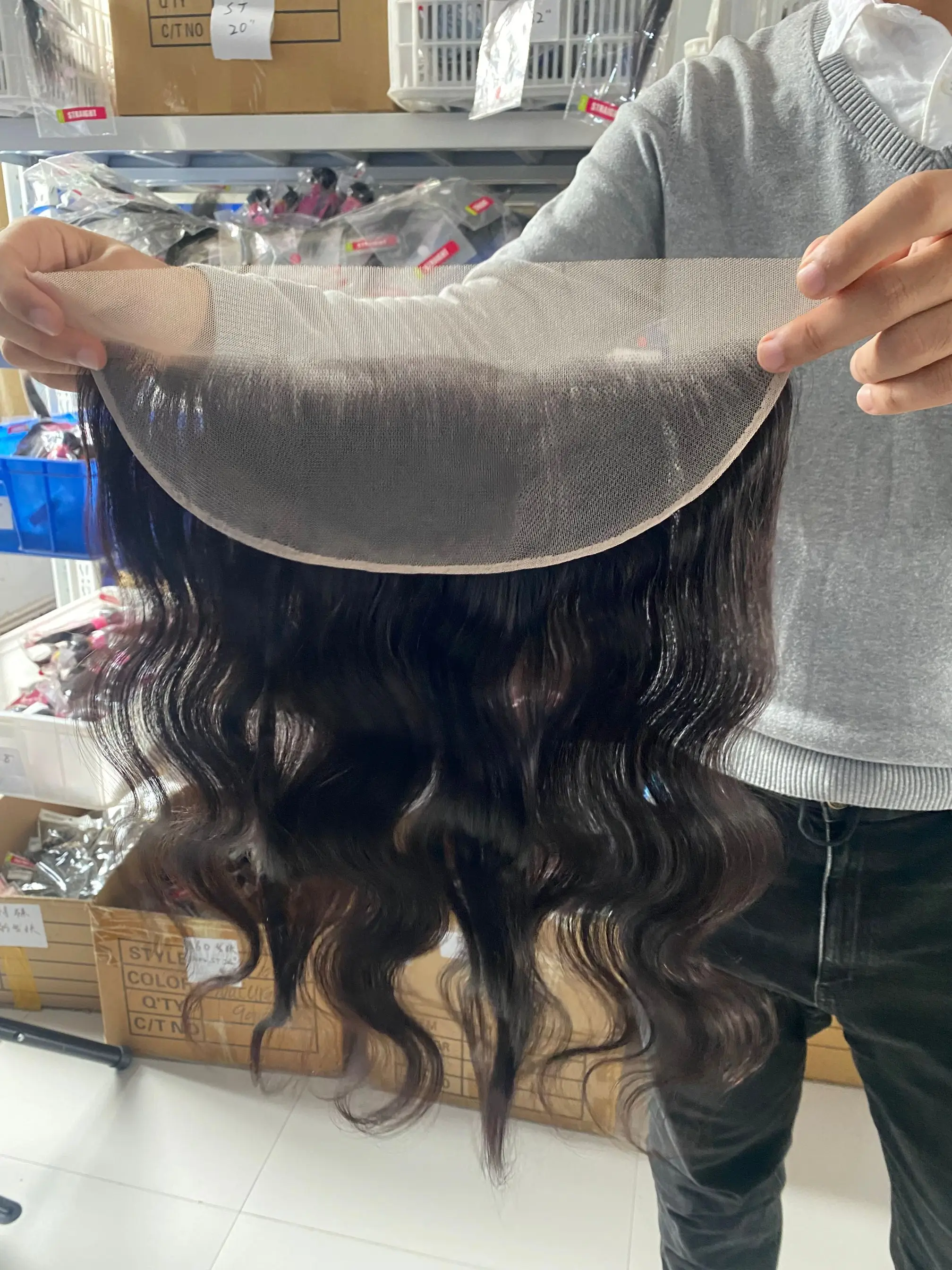 360 Lace Frontal Only Brazilian Body Wave Human Hair Straight Pre-plucked Transparent Lace Closure Only Natural Color Remy Hair