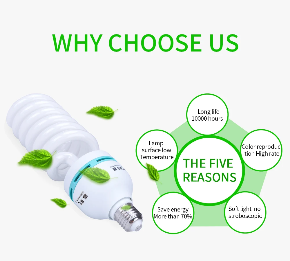 135W LED Lighting Bulbs Photography Video Light Lamp Light Bulb Daylight E27 Socket For Softbox Photo Video Studio