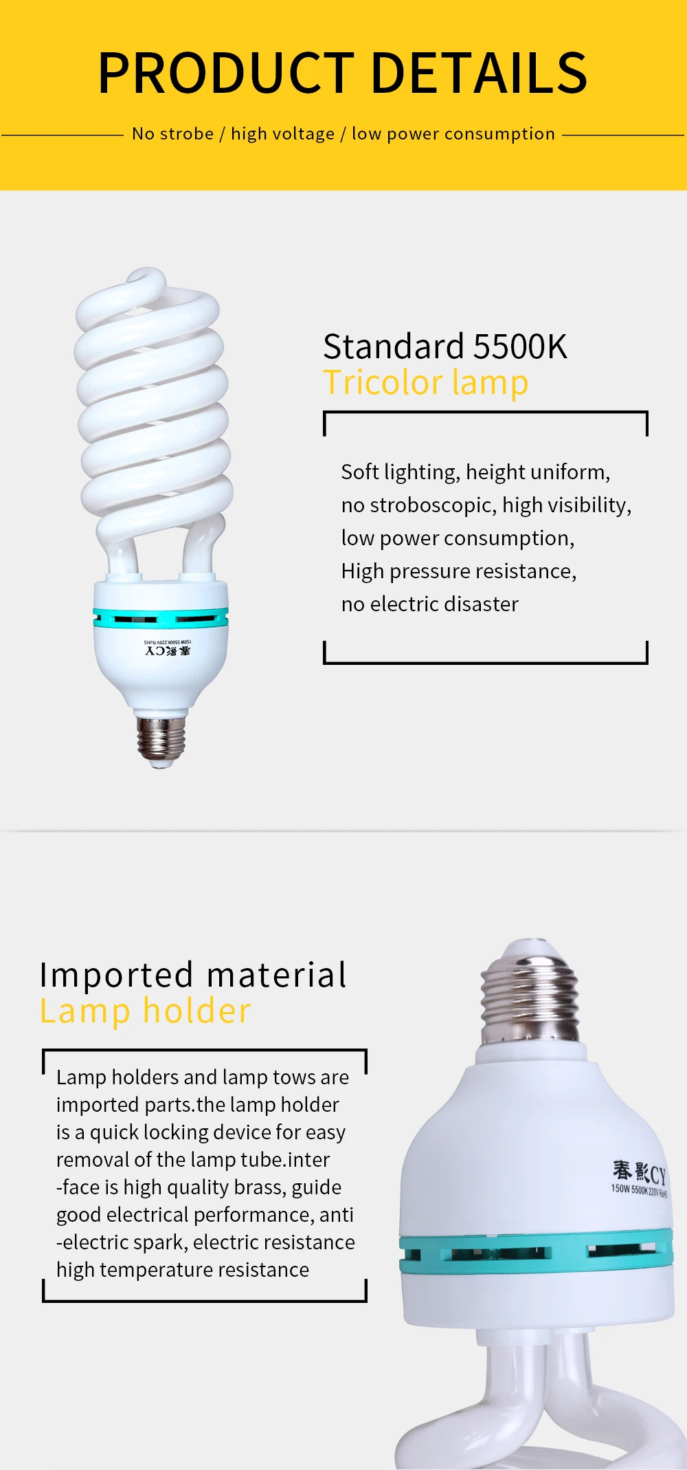 135W LED Lighting Bulbs Photography Video Light Lamp Light Bulb Daylight E27 Socket For Softbox Photo Video Studio