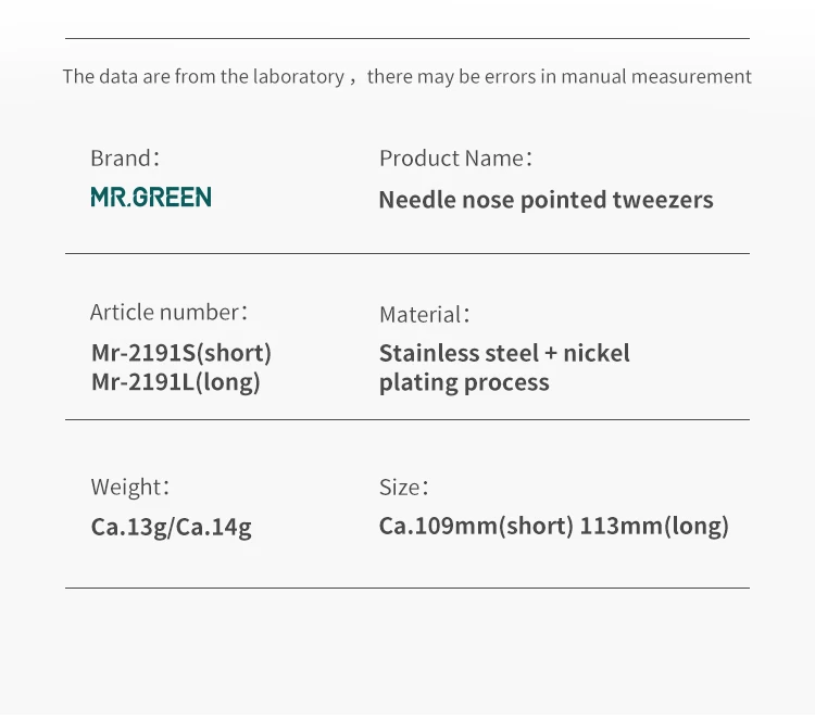 MR.GREEN Ingrown Hair Tweezers Needle Nose Pointed Tips Eyebrows Tweezers For Splinters Blackhead Removal Acne Clip Extractor