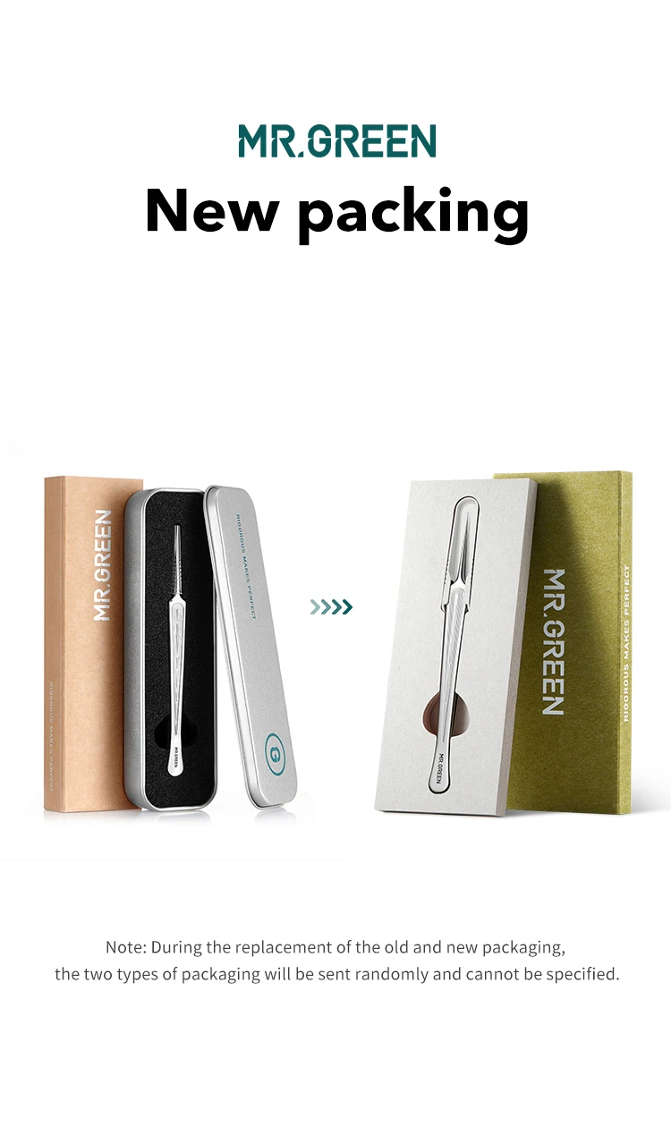 MR.GREEN Ingrown Hair Tweezers Needle Nose Pointed Tips Eyebrows Tweezers For Splinters Blackhead Removal Acne Clip Extractor