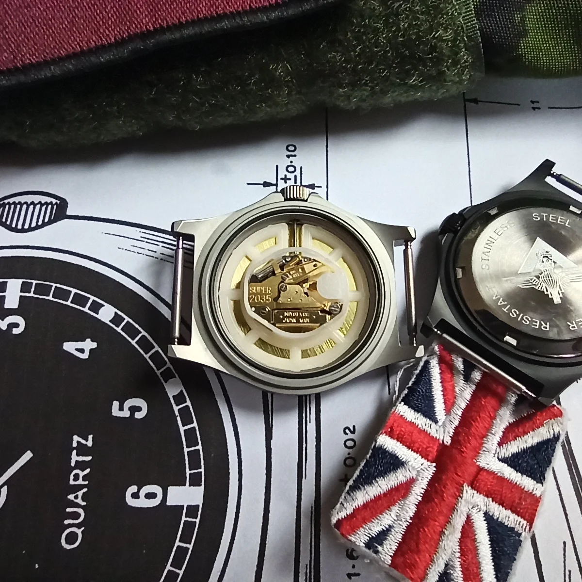 QM G10 Watch Miyota Japan Movement 38mm Pathfinder MWC Military Army Matt Steel Finish Waterproof Swiming Luminous SM8018