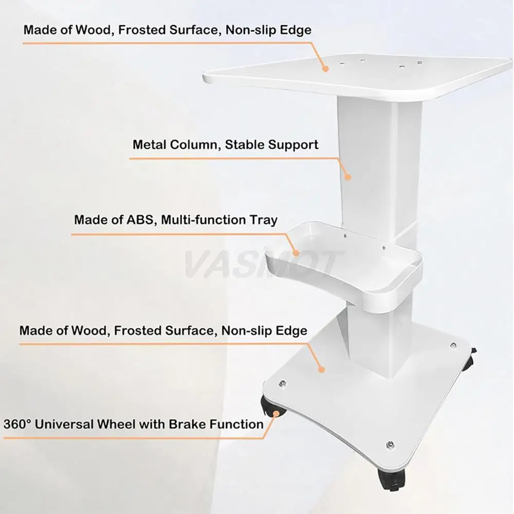 Hydrogen Oxygen Facial Machine With Beauty Salon Trolley Cart RF Lifting Tightening Blackhead Removal Facial Spa Rejuvenation