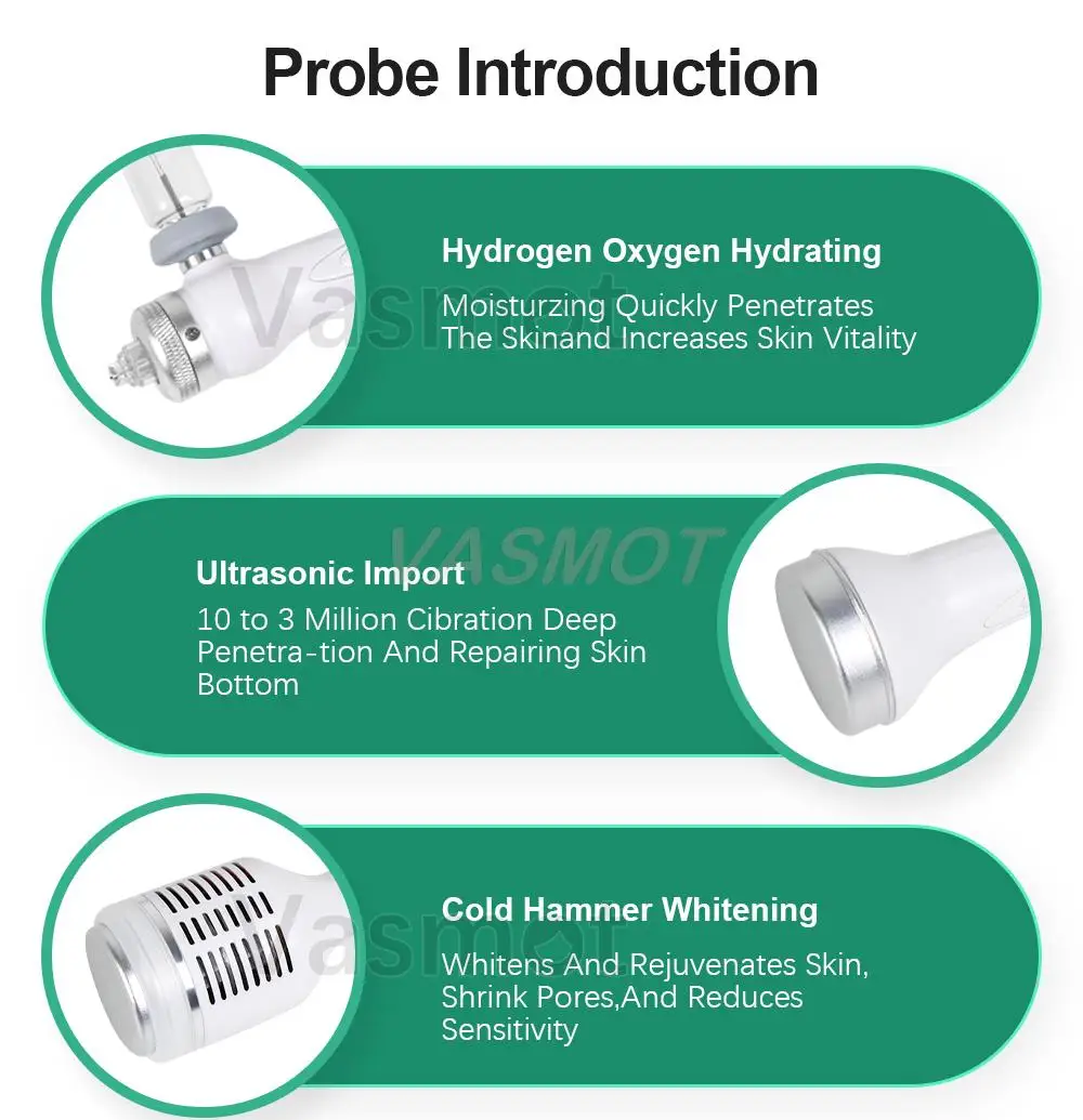 Hydrogen Oxygen Facial Machine With Beauty Salon Trolley Cart RF Lifting Tightening Blackhead Removal Facial Spa Rejuvenation