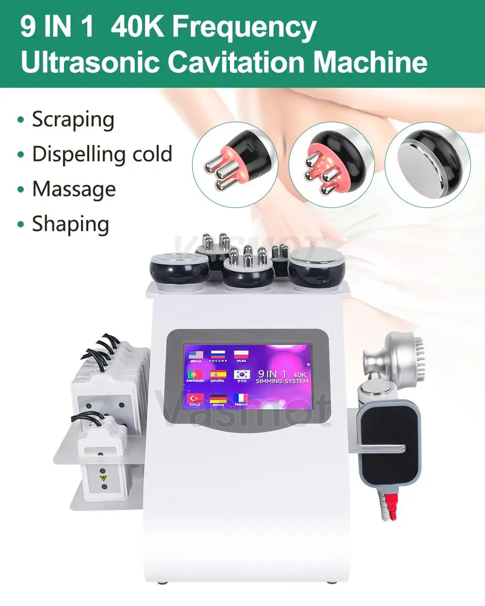 Hydrogen Oxygen Facial Machine With Beauty Salon Trolley Cart RF Lifting Tightening Blackhead Removal Facial Spa Rejuvenation