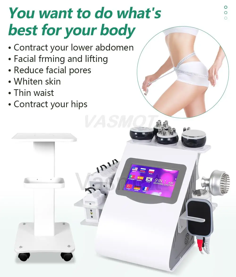 Hydrogen Oxygen Facial Machine With Beauty Salon Trolley Cart RF Lifting Tightening Blackhead Removal Facial Spa Rejuvenation