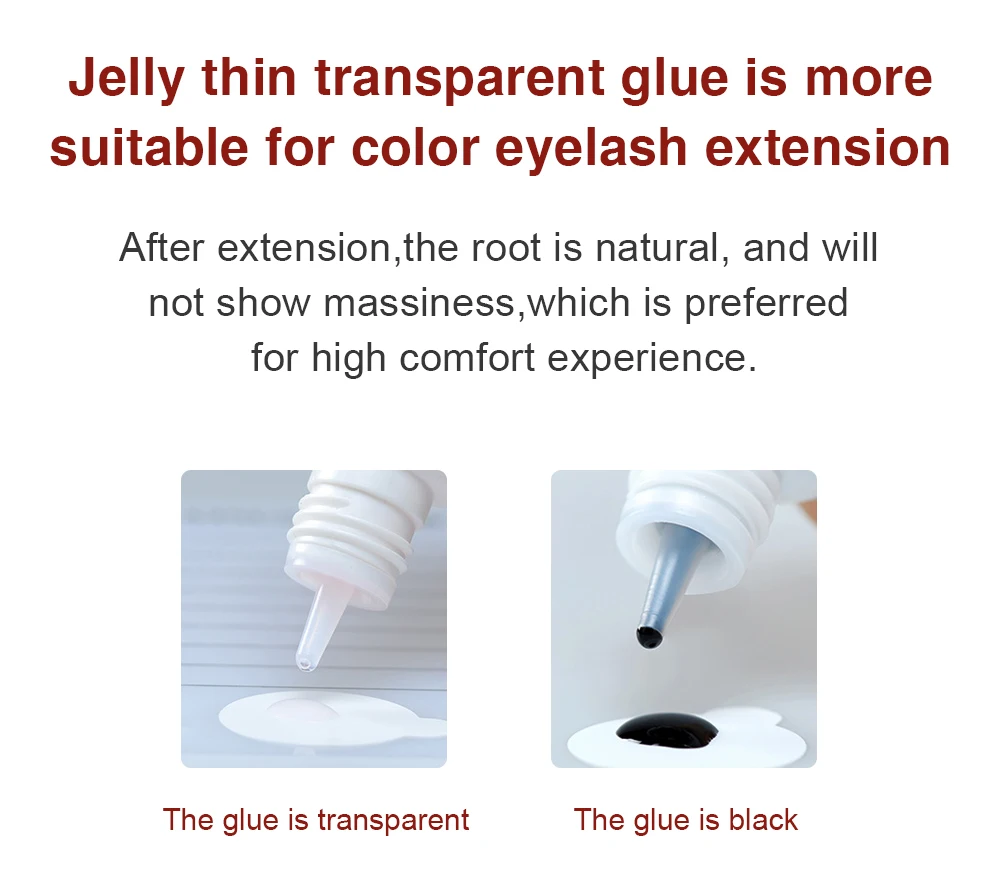 NATUHAHA 5ML Eyelash Glue Wholesale 0.5S Fast Dry Clear Lash Glue Storage False Eyelash Extensions Adhesive for Makeup Tools