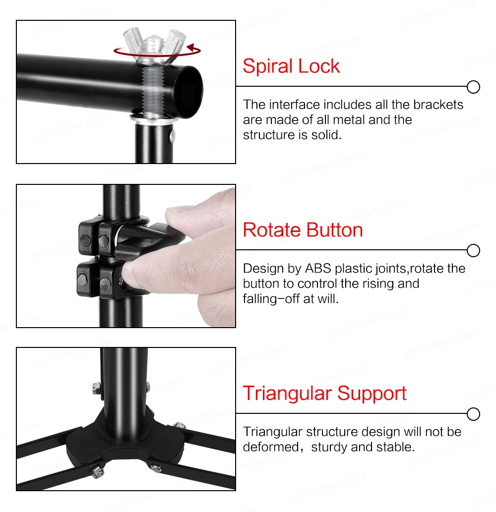Photography Photo Studio Softbox Lighting Kit With 2.6x3M Background Frame 3pcs Backdrops Tripod Stand Reflector Board 4Umbrella