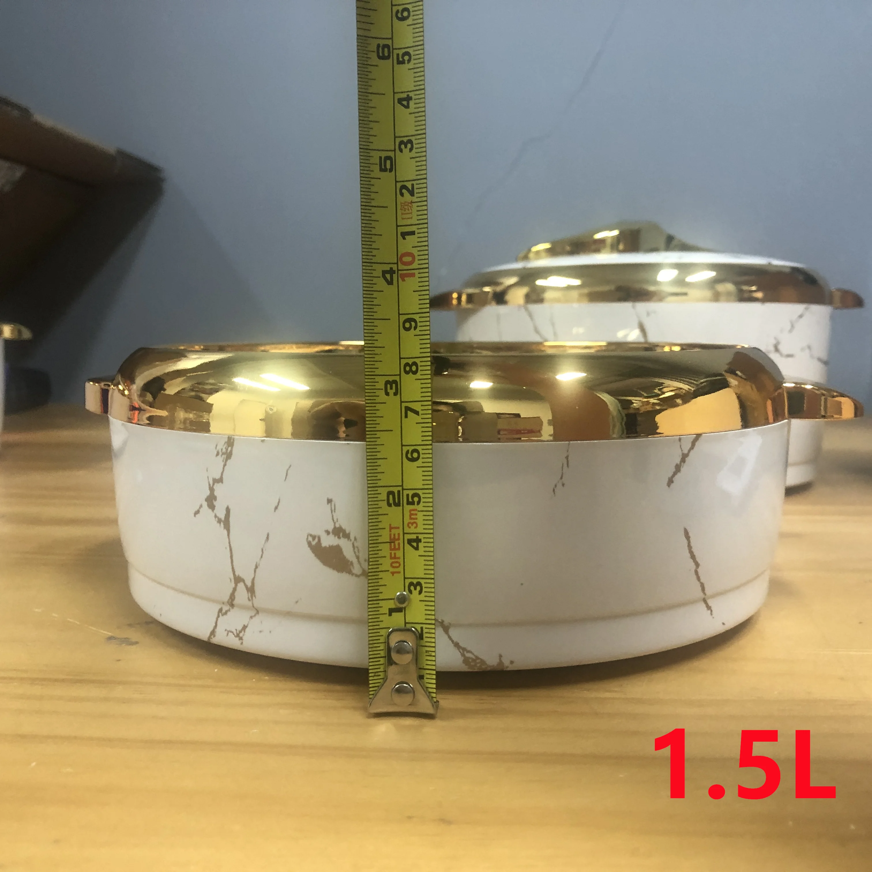 3Pcs/Set 1.5/2/2.5L Plastic Food Warmer Lunch Box Container Ramadan Party Wedding