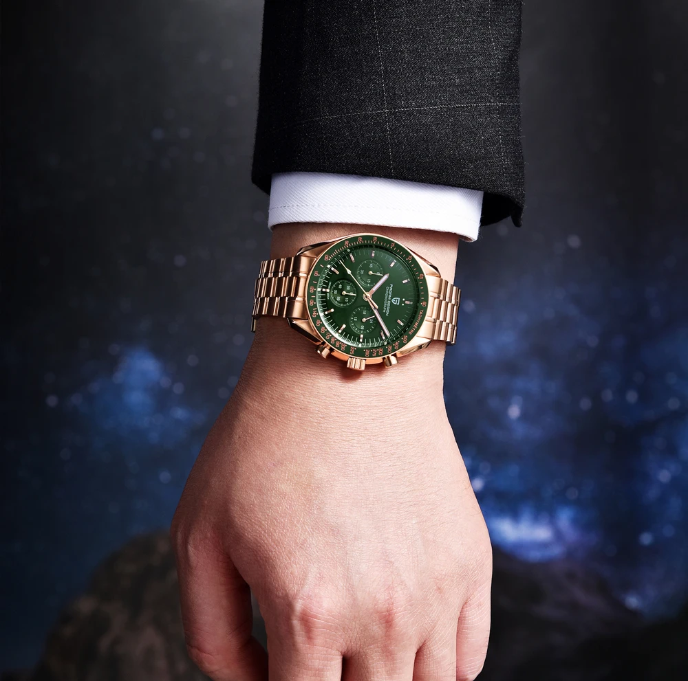 PAGANI DESIGN Moon Watch 40MM Dial Analog Chronograph Waterproof Analog Quartz Watch Men's Sapphire Dial Automatic Movement 2026