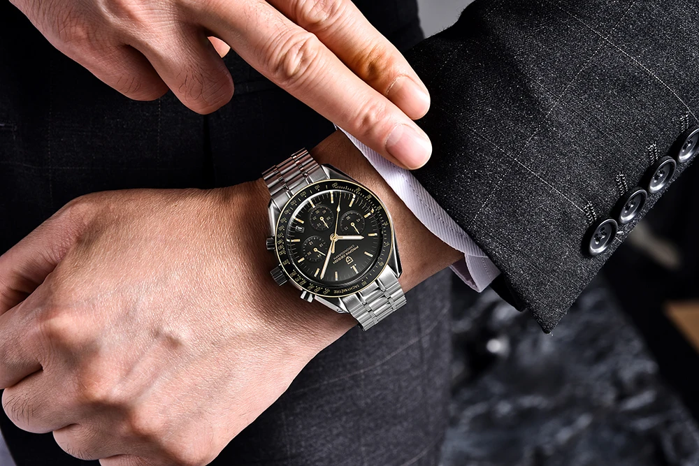 PAGANI DESIGN Moon Watch 40MM Dial Analog Chronograph Waterproof Analog Quartz Watch Men's Sapphire Dial Automatic Movement 2026