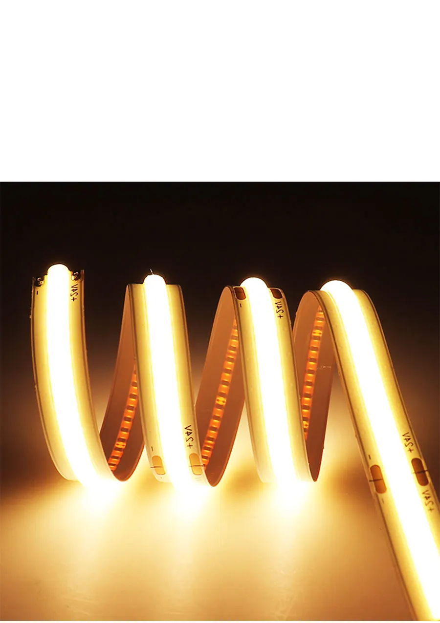 24V 12V 5m 10m COB LED Strip Light 5/8/10mm High Density Flexible LED Ribbon 3000K 4000K 6000K Dimmable LED Tape For Home Decor
