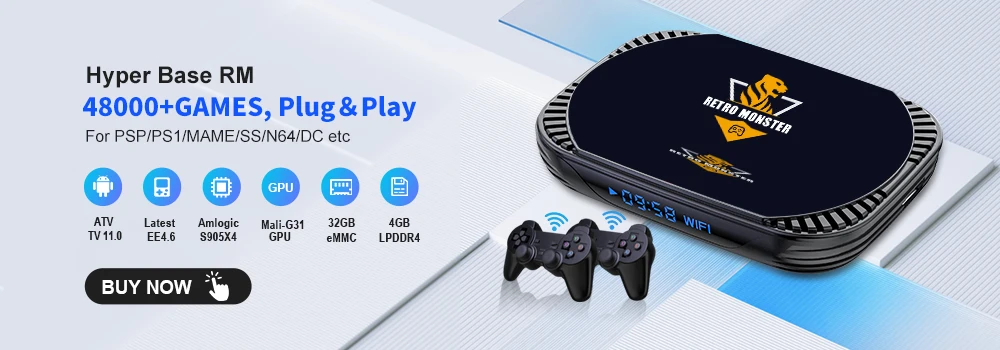 JMachen Hyper Base RB2 Portable Retrobat External Game HDD 100000+Games For PS2/PS1/Wii/PSP/N64/MAME/DC/SS For Laptop/PC/Windows