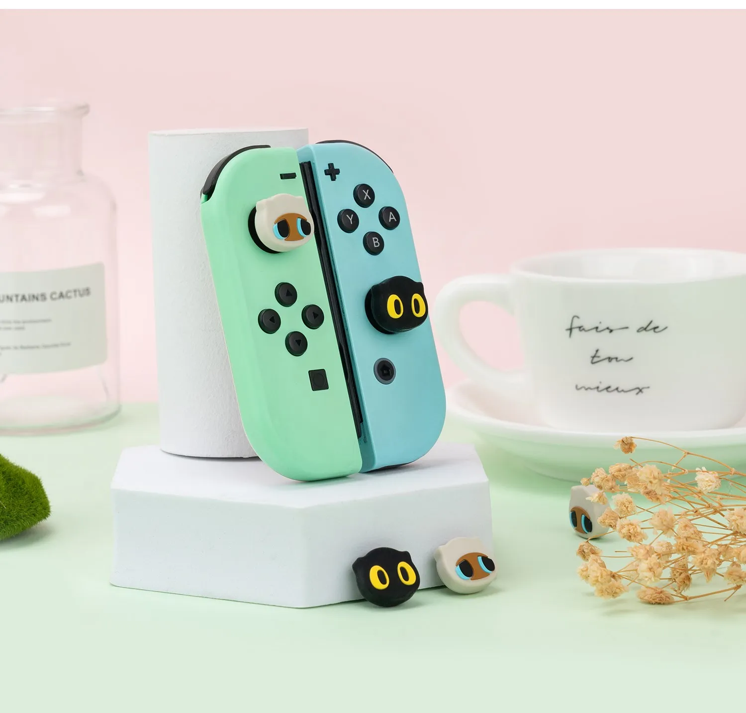 GeekShare Cute Silicone Joystick NS2 Thumb Grip Caps For Nintendo Switch / Switch 2 Controller Thumbstick Case For Switch Oled