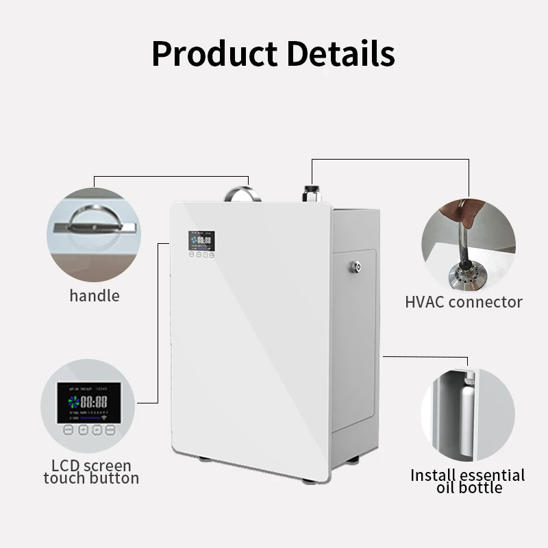 5000m³ Aromatic Diffuser Essential Oils Hotel Scenting Device Office Gym Etc Large Air Freshener Flavoring Home with WIFI HVAC