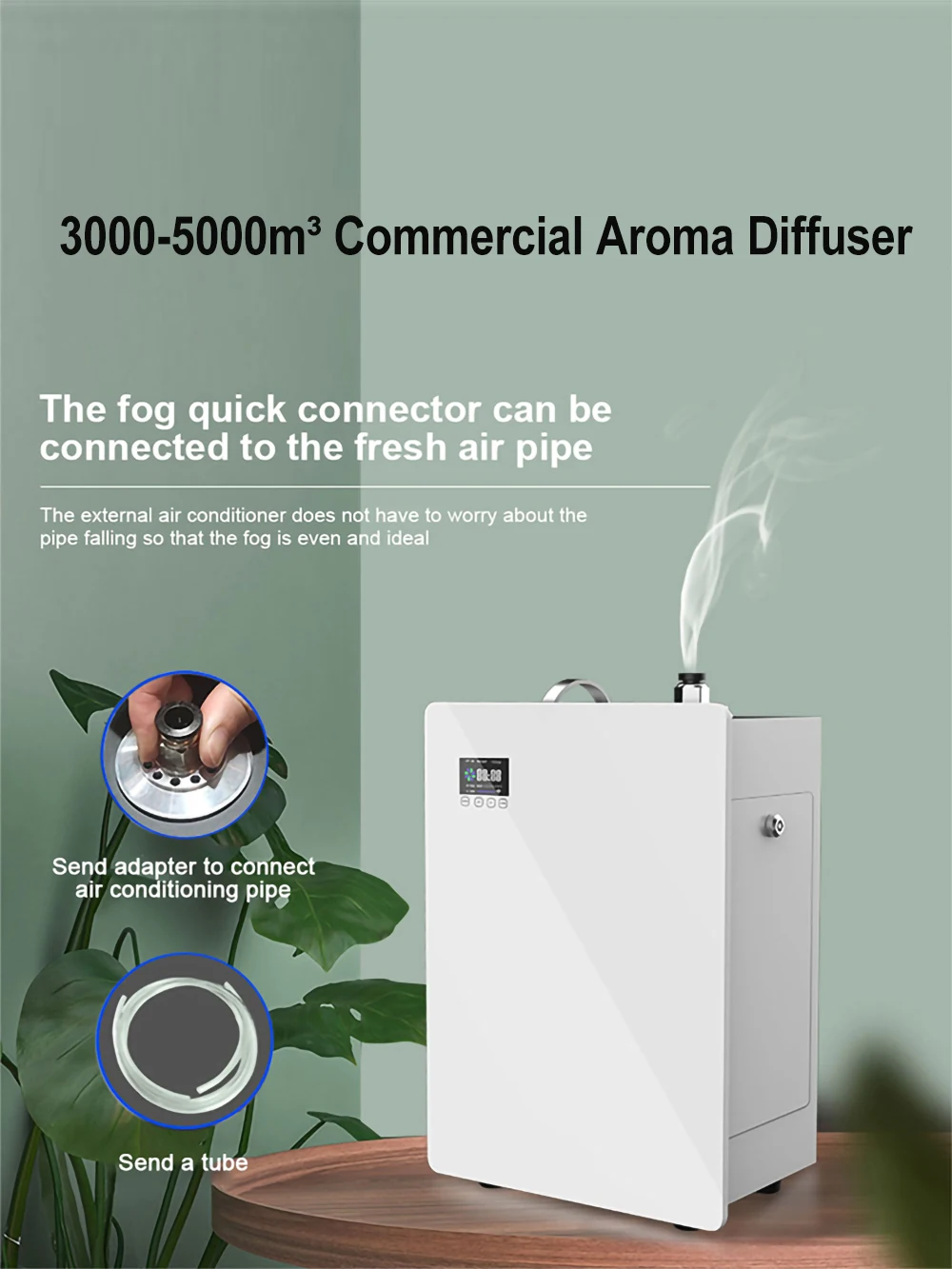 5000m³ Aromatic Diffuser Essential Oils Hotel Scenting Device Office Gym Etc Large Air Freshener Flavoring Home with WIFI HVAC