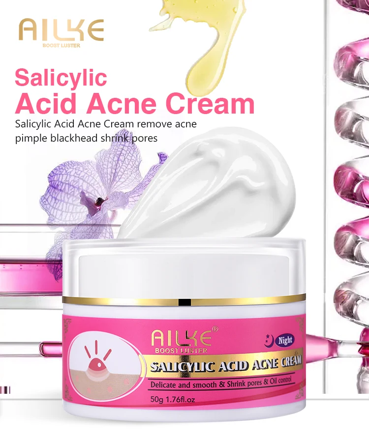 AILKE Anti Acne Face Cream, Brightening, Cleaning Skin, Reduce Blackheads, Dark Spots, For All Skin Tone Facial Cream, 50ml
