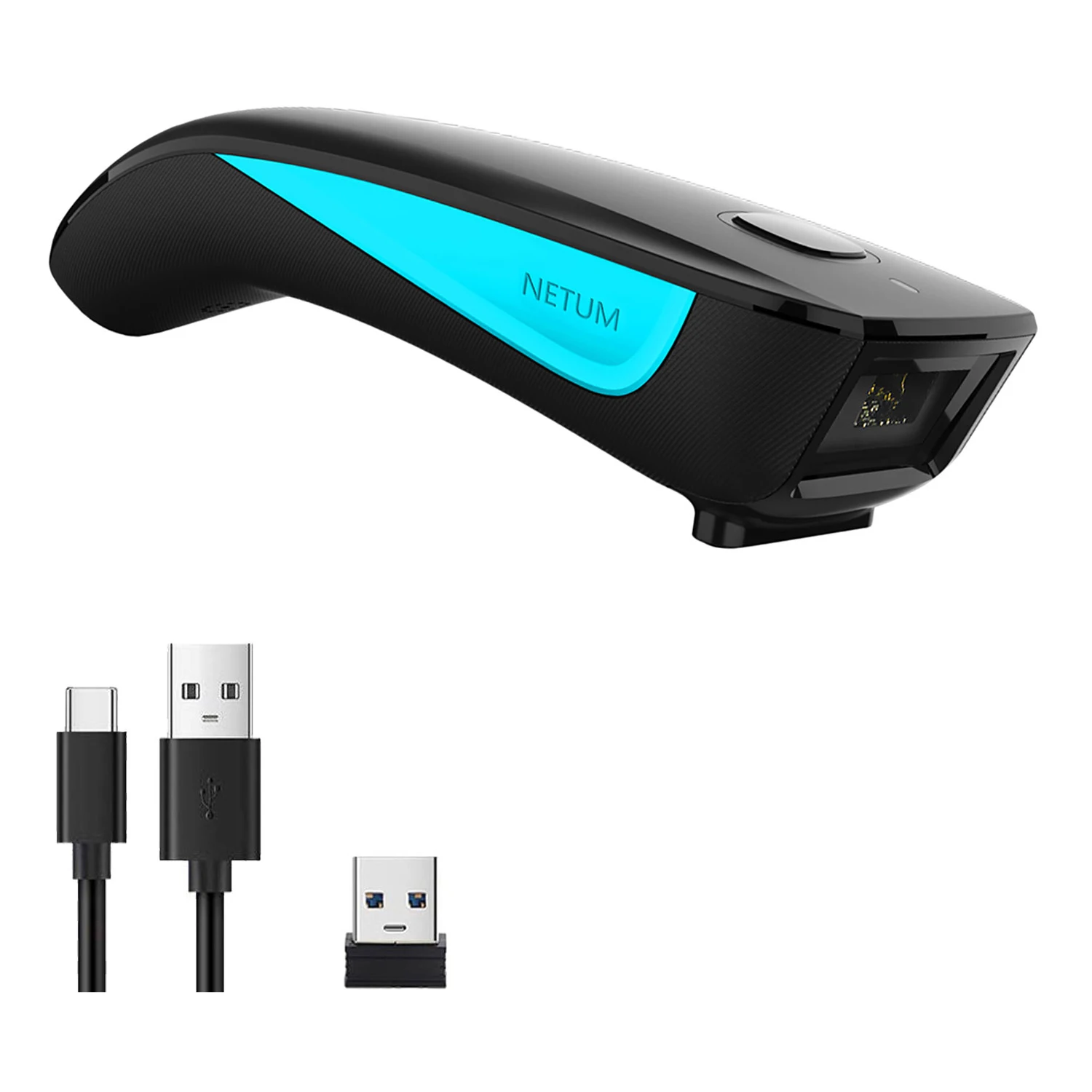 NETUM C750 Barcode Scanner Wireless Bluetooth Pocket USB 1D 2D for Inventory Barcode Reader for Tablet IOS Android-Fast Shipping