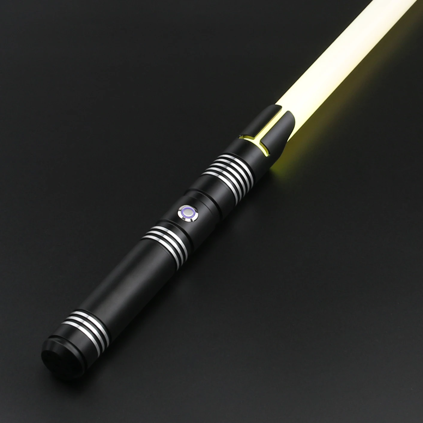 TXQSABER Heavy Dueling RGB / Neo Pixel Smooth Lightsaber Colors Changing Metal Hilt Lock up Blaster Jedi Sword Kids Toys