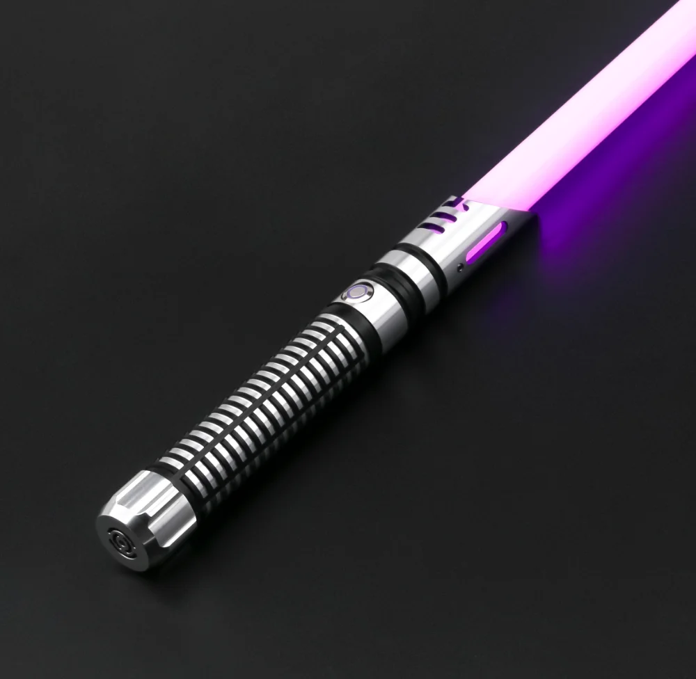 TXQSABER Heavy Dueling RGB / Neo Pixel Smooth Lightsaber Colors Changing Metal Hilt Lock up Blaster Jedi Sword Kids Toys