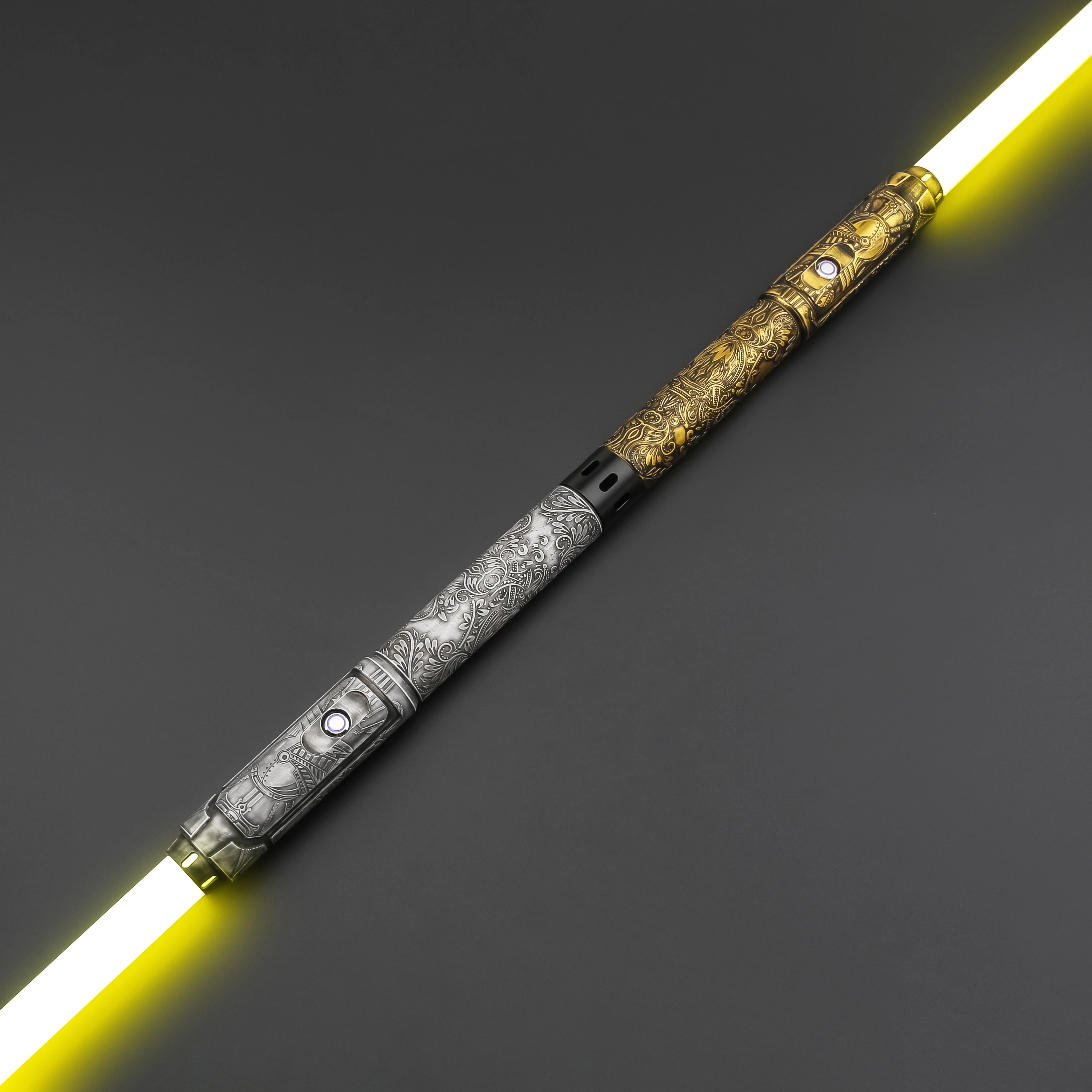 TXQSABER Heavy Dueling RGB / Neo Pixel Smooth Lightsaber Colors Changing Metal Hilt Lock up Blaster Jedi Sword Kids Toys