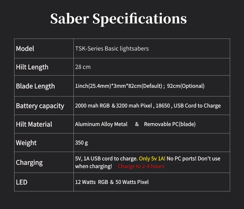 TXQSABER Heavy Dueling RGB / Neo Pixel Smooth Lightsaber Colors Changing Metal Hilt Lock up Blaster Jedi Sword Kids Toys