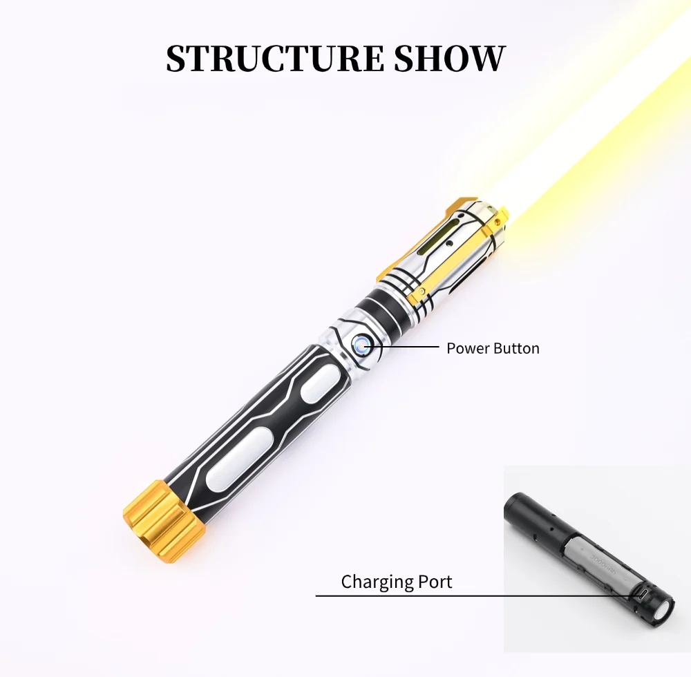 TXQSABER Ghost Lightsaber Pixel Soundboard Neo Smooth Swing Metal Handle LED Strip Blade Cosplay Jedi Sword Kids Toys