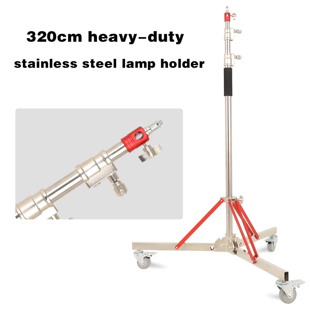 2/3m Stainless Steel Telescopic Rod, can be UIsed with 2.8m/3.2m tripod to Form Photography Frame Super Stable Loading