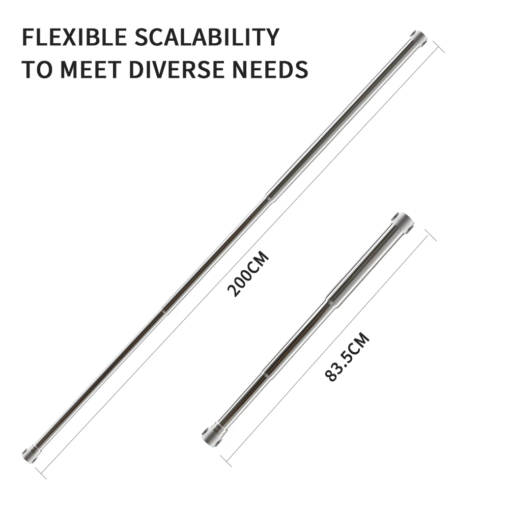 2/3m Stainless Steel Telescopic Rod, can be UIsed with 2.8m/3.2m tripod to Form Photography Frame Super Stable Loading