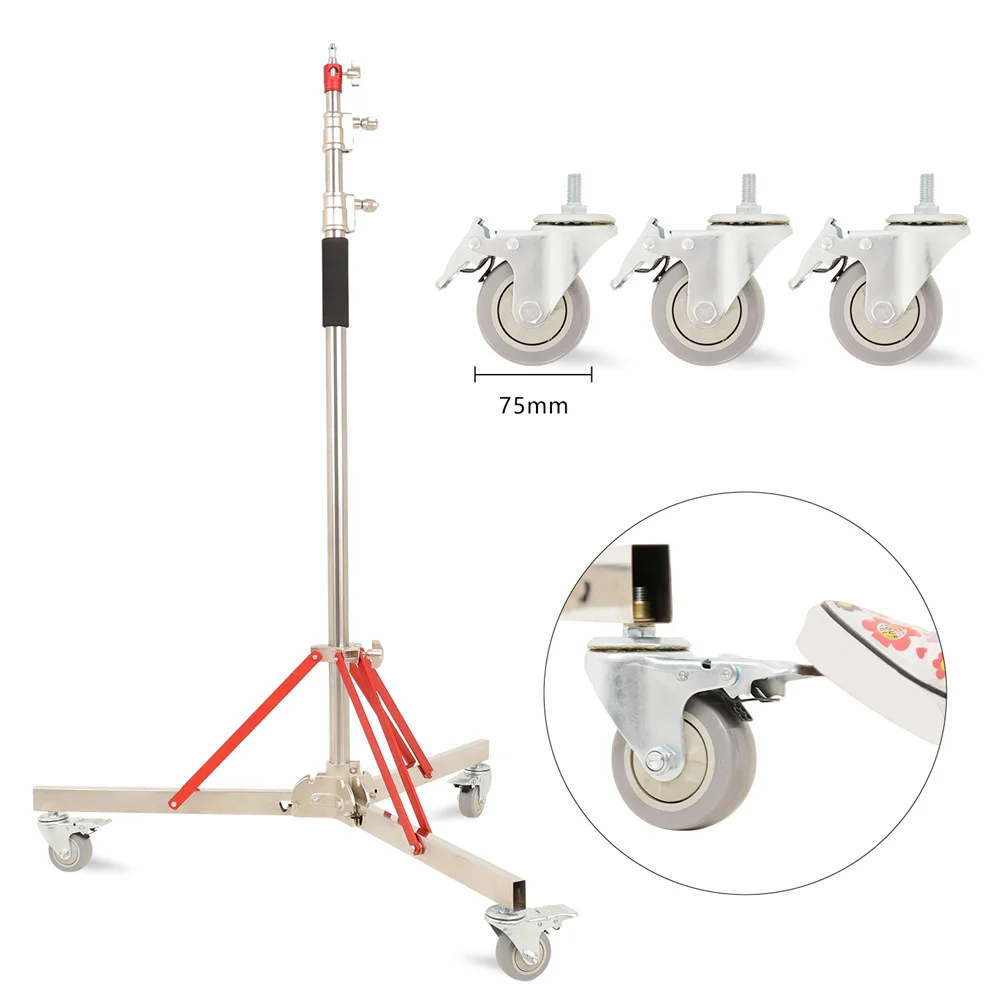 2/3m Stainless Steel Telescopic Rod, can be UIsed with 2.8m/3.2m tripod to Form Photography Frame Super Stable Loading