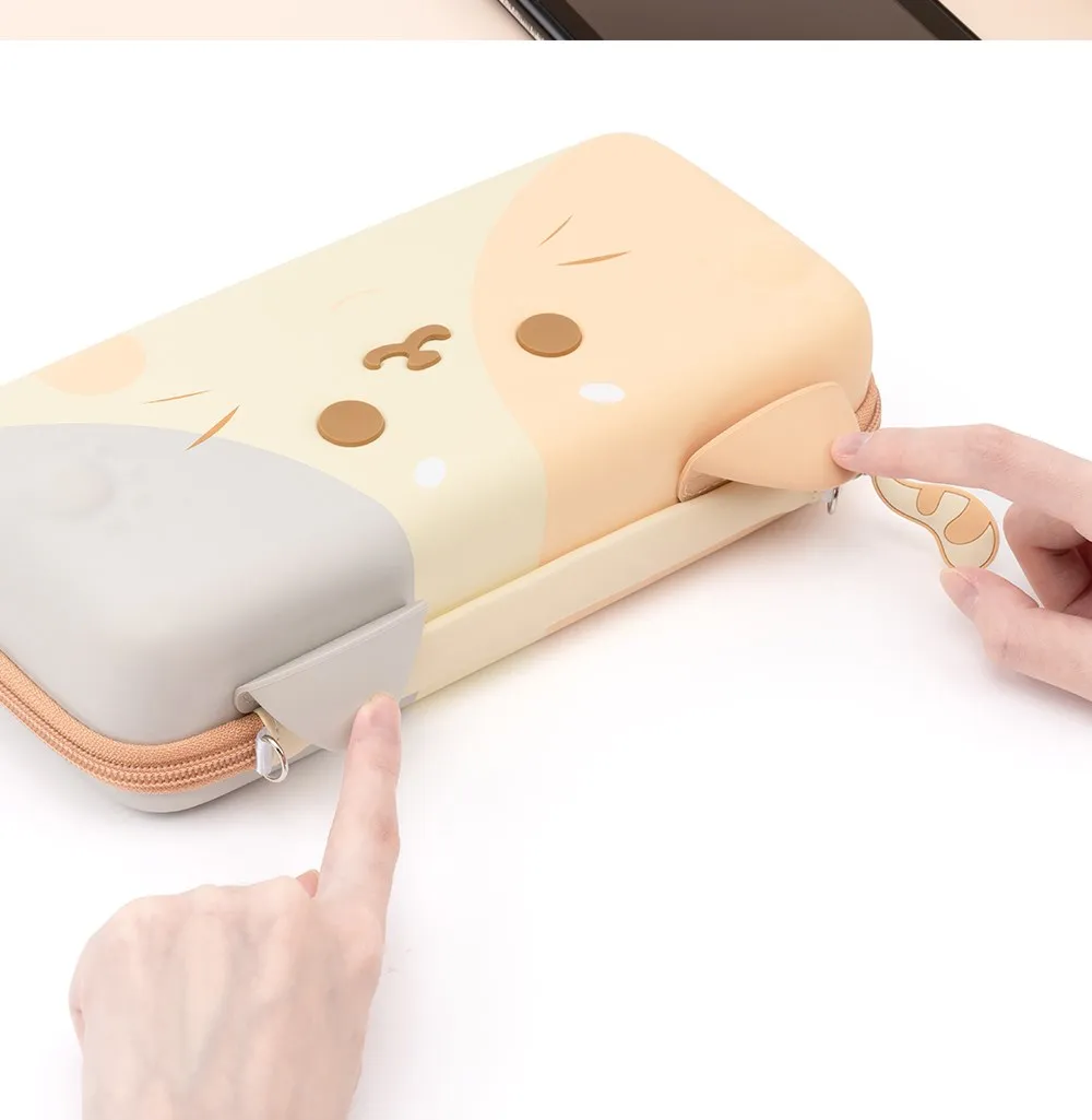 GeekShare Cat Ears Carry Case Compatible with Normal Switch and Switch OLED Portable Hardshell Carrying Case Game Accessories