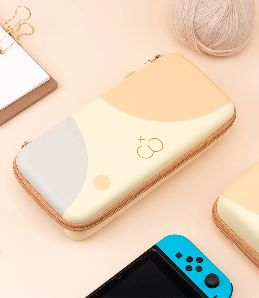 GeekShare Cat Ears Carry Case Compatible with Normal Switch and Switch OLED Portable Hardshell Carrying Case Game Accessories