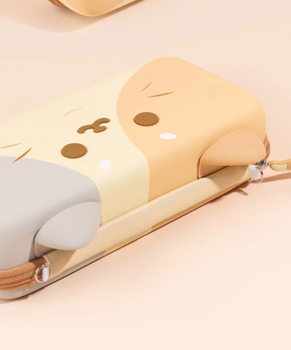 GeekShare Cat Ears Carry Case Compatible with Normal Switch and Switch OLED Portable Hardshell Carrying Case Game Accessories
